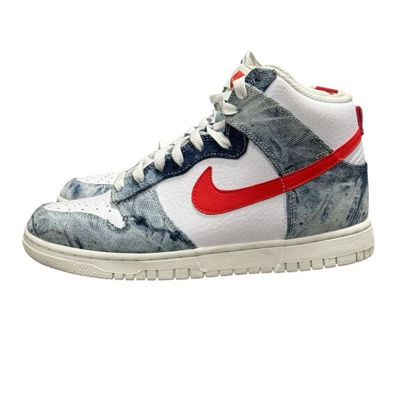 Nike Women’s Dunk High Washed Denim EUC - Picture 1 of 8
